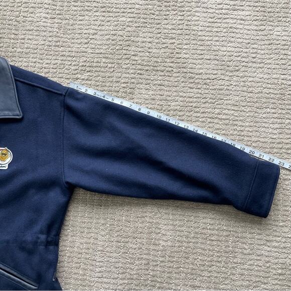 Dehen Vintage Wool and Leather Navy Jacket Size XL - Picture 13 of 13